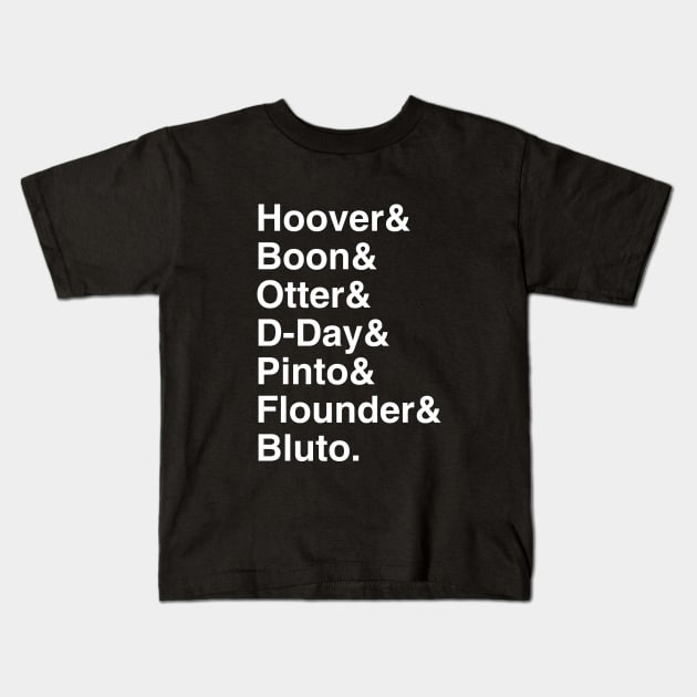 Delta House List Kids T-Shirt by GloopTrekker